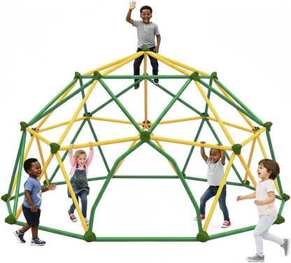 12 FT Climbing Dome for Kids 3-10, Outdoor Play Equipment Supporting 1000 Lbs, Anti-Rust Jungle Gym, Easy Assembly Geometric Dome Climber Play Center