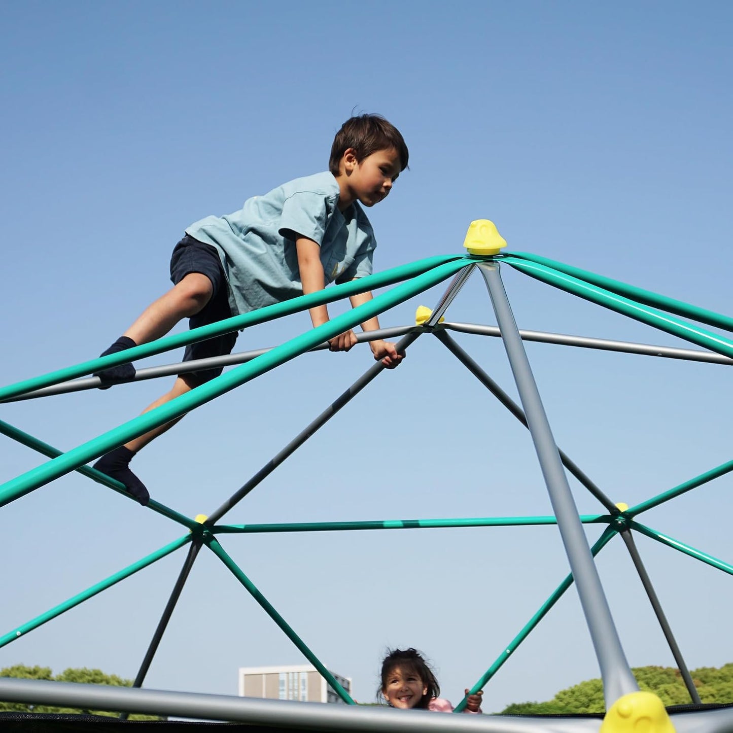 12FT Climbing Dome, Outdoor Dome Climber for Kids 3-10 Supporting 1000 Lbs, Easy Assembly Playground Jungle Gym Backyard Play Equipment