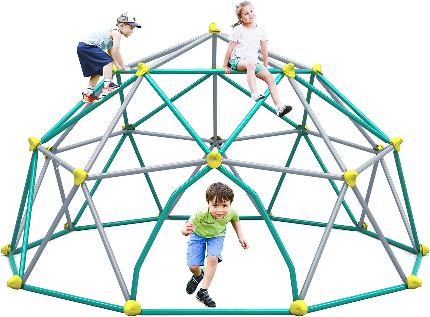 12FT Climbing Dome, Outdoor Dome Climber for Kids 3-10 Supporting 1000 Lbs, Easy Assembly Playground Jungle Gym Backyard Play Equipment
