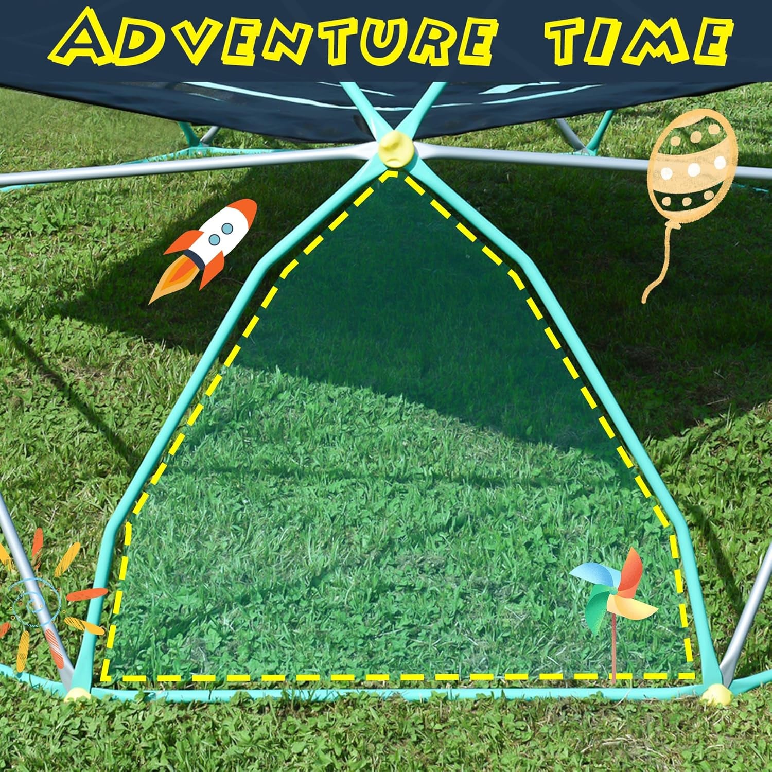12FT Climbing Dome, Outdoor Dome Climber for Kids 3-10 Supporting 1000 Lbs, Easy Assembly Playground Jungle Gym Backyard Play Equipment