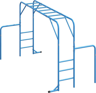 Monkey Bars for Backyard with Tumble Bars, Stand Alone Climbing Frame Kids Outdoor Play Equipment Playground Sets, Metal Monkey Bars for Kids Physical Active