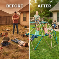 Geometric Dome Climber Play Center - Climbing Dome Jungle Gym — Before & After