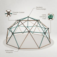 Geometric Dome Climber Play Center - Climbing Dome Jungle Gym — infographic