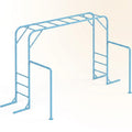 Outdoor Monkey Bar Set Built for Active Play, Powder Coated Steel Frame, Climbing Gymnastics Bars, Age 3+