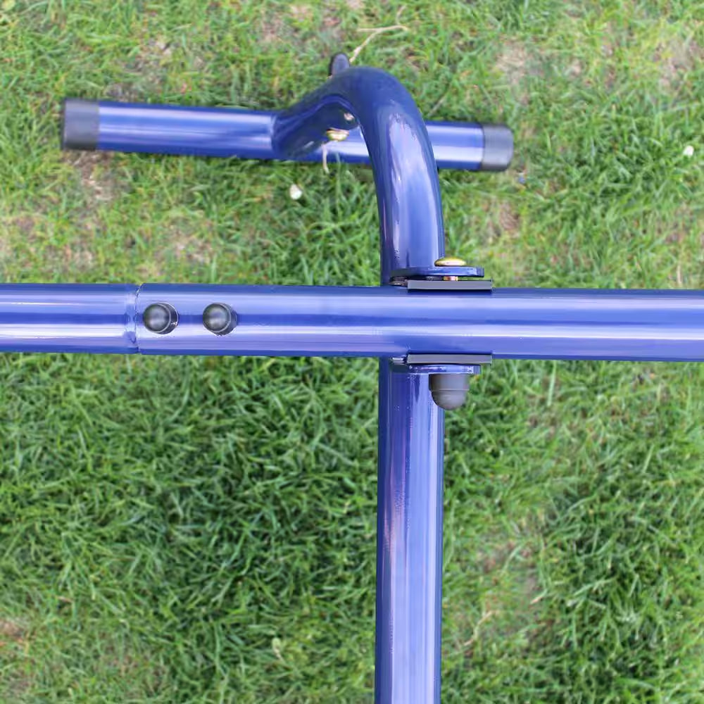 Metal Outdoor Swing Set Patio Swing with 2 Swing Seats, 1 Glider, 1 Slide